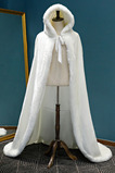Zimní plášť s dlouhým pláštěm teplý plyšový šál bílý tlustý plášť