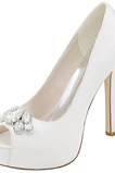 Večerní boty drahokamu svatební boty sexy rybí ústa vysoký podpatek svatební boty jehlové sandály