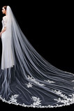 Vysoce kvalitní krajkový svatební závoj 3 metry dlouhý svatební závoj s hřebenovými svatebními doplňky
