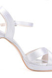 Zakázkové high-end kříž tenký pás ženy sandály saténové svatební boty banketové boty