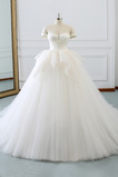 Přirozeného pasu Zamést vlak Formální Rovné rameno Svatební šaty