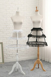 Černá šifonová spodnička, spodnička Lolita Crinoline, Cosplay plesové šaty šifonová spodnička, naducaná spodnička, délka 50 cm