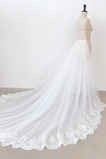 Odnímatelné svatební šaty tylová sukně Odnímatelné krajkové gázové šaty s dlouhým ocasem