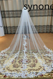 Krajkový svatební závoj slonovinový závoj s hřebenem jednovrstvý síťovaný bílý krajkový závoj 3M
