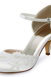 Krajkové vyšívané svatební boty na skleněném podpatku na party boty