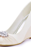 10cm klínové vysoké podpatky tlusté podpatky dámské boty plus svatební lodičky velikosti lodičky