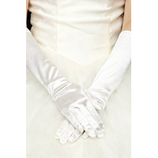 Svatební rukavice plné prsty černé saténové elastické teplé slavnostní