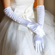 50cm Svatební šaty Saténové rukavice Performance Stage Performance Dlouhé dámské rukavice