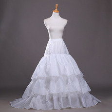 Svatební šňůra Tři ráfky Dlouhé svatební šaty Polyester taffeta