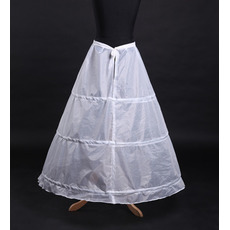 Svatební petticoat Polyester taffeta Jednoduché Tři ráfky Plné šaty