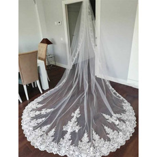 Kostelní ocas krajkový závoj nevěsta svatební závoj luxusní krajkový závoj