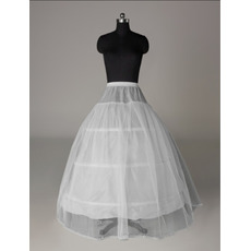 Svatební petticoat Elastický pas Jednoduché tři rámy Perimeter Lace trim