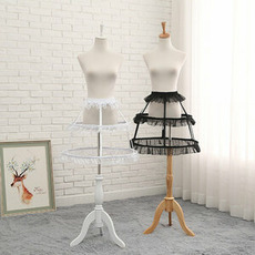 Černá šifonová spodnička, spodnička Lolita Crinoline, Cosplay plesové šaty šifonová spodnička, naducaná spodnička, délka 50 cm
