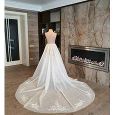 Svatební vlečná tylová sukně Odnímatelná tylová svatební sukně Přizpůsobená sukně