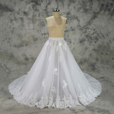 odnímatelná princezna velká vlečka svatební šaty krajková sukně odnímatelná sukně svatební doplňky vlastní velikost