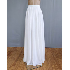 Jednoduché svatební šaty sukně Boho svatební sukně Elegantní svatební sukně Dámská šifonová sukně