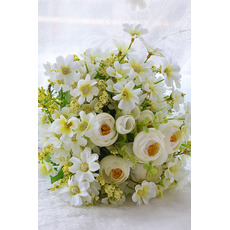 Zelené a bílé čaje květiny ruční kytici korejské nevěsty ženatý simulace