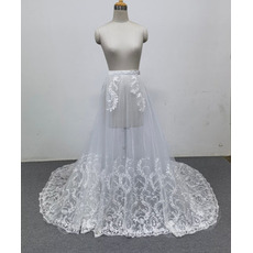 Odnímatelná sukně k šatům Svatební sukně Krajková svatební odnímatelná vlečka