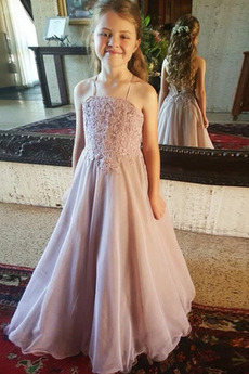 Svatba Střední Přírodní pas A-Čára Bezzadu Květinové dívky šaty
