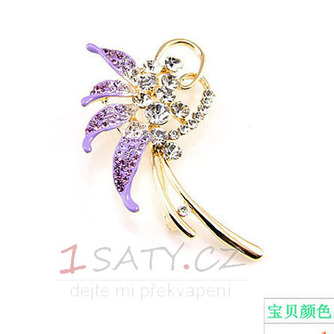 Inlaid diamant Leaf Nejvyšší stupeň Crystal Ženy Flowers Brož - Strana 3