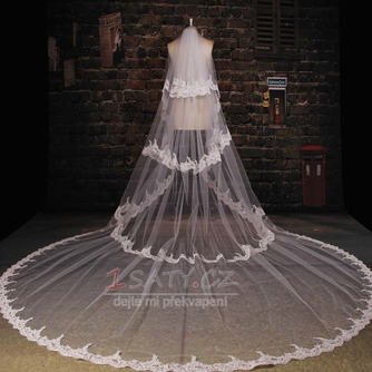 Svatební závoj Multi Layered Ceremonial Cold Lace Long Tissue Lace - Strana 1