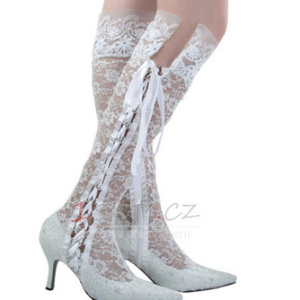 Módní sexy krajkové duté krajkové dámské boty svatební krajkové boty - Strana 2