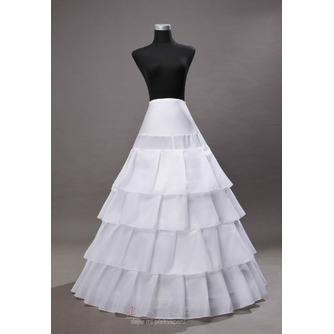 Svatební svatební šaty spodnička čtyři ocelové kroužky čtyři volánky spodnička elastická korzetová spodnička - Strana 1