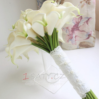Nevěsta drží simulaci květina družička calla květina květina holka ruku - Strana 3