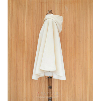 Plášť z kašmírové vlny ze slonoviny, bílý svatební plášť, bílý svatební plášť s kapucí - Strana 3