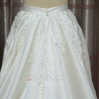 Saténová nášivka sukně Svatební šaty odnímatelná sukně Odnímatelné vlečné svatební doplňky vlastní velikost - Strana 2
