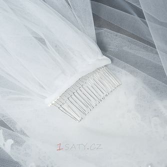Svatební závoj elegantní krátký závoj skutečný fotografický závoj jedna vrstva bílého slonovinového svatebního závoje - Strana 7