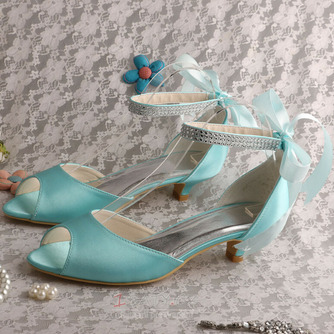 Drahokamová stuha svatební boty rybí ústa banket dámské boty červené boty pro družičku - Strana 3