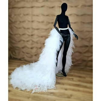 Odepínatelná svatební vlečka tylová sukně tylové svatební šaty sukně sukně s vlečkou odnímatelná sukně - Strana 1