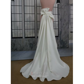 Odnímatelný vláček s mašlí Svatební vláček Svatební sukně samostatná sukně Saténová Svatební odnímatelná vlečka - Strana 1