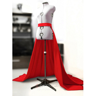 Odnímatelná sukně kaplička vlečka Odnímatelná sukně Sukně k šatům Červená plesová sukně - Strana 1