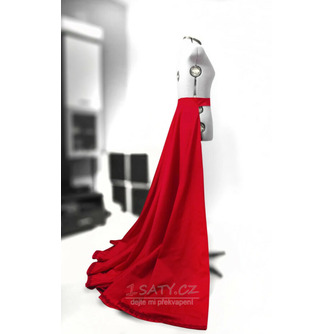Odnímatelná sukně kaplička vlečka Odnímatelná sukně Sukně k šatům Červená plesová sukně - Strana 2