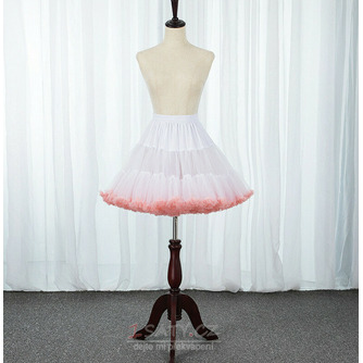 Růžová elastická spodnička s nafouknutým tylem v pase, princezna Balet Dance Pettiskirts Lolita Cosplay, Rainbow Cloud Krátká tutu sukně 45 cm - Strana 2