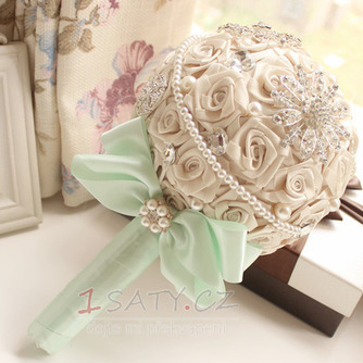 Diamond svatební perla svatební fotografie rozložení nápady dekorace drží květiny - Strana 2