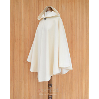 Plášť z kašmírové vlny ze slonoviny, bílý svatební plášť, bílý svatební plášť s kapucí - Strana 2