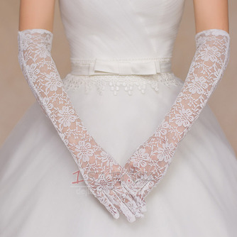 Svatební rukavice Čipka Fabric Ceremonial Krajka Celý prst - Strana 1