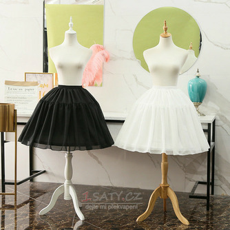 Svatební krátká krinolína, Cosplay plesové šaty krátká spodnička, nadýchaná sukně, dívčí šifon Lolita spodnička 55 cm - Strana 1