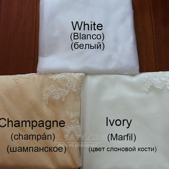 Svatební závoj Velký krajkový závoj s dlouhým úsekem Šifrovaný závoj ze slonové kosti - Strana 6