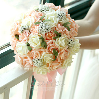 30 květina banda nevěsty drží šampaňské růže květina družička manželství - Strana 1