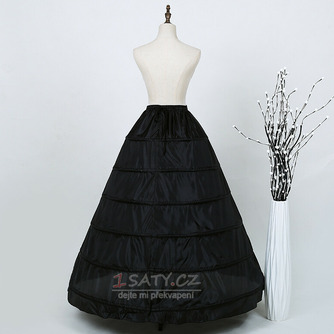 Šest ocelových kroužků elastický pas zvýšení spodnička černá a bílá barva svatební šaty spodnička - Strana 6