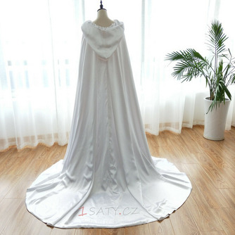 Svatební šál dlouhý barevný saténový kabát s kapucí nevěsty - Strana 2