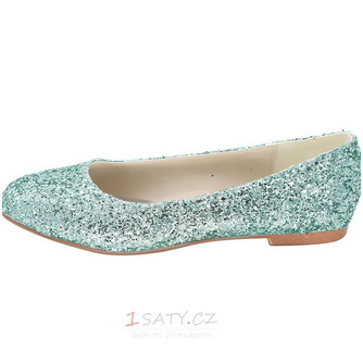 Sequin ploché dámské boty stříbrné svatební boty družičky boty těhotné ženy svatební boty - Strana 2