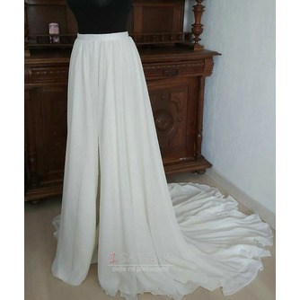 Šifonová sukně s rozparkem vpředu Odepínatelná svatební sukně Svatební sukně - Strana 1