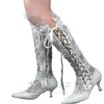 Módní sexy krajkové duté krajkové dámské boty svatební krajkové boty - Strana 1