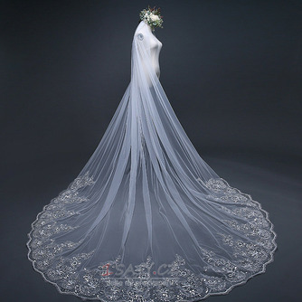 Svatební svatební závoj vlečný závoj Elegantní krajkový závoj Svatební doplňky Veil Factory Outlet - Strana 2