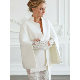 Svatební kabát, Svatební bunda, Svatební kabát, Svatební bunda, Svatební přikrývka, Bílý kabát, Zimní bunda ze slonoviny, Poncho - Strana 1